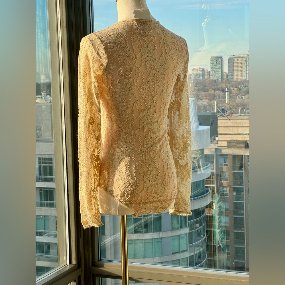 Zimmermann Beige Lace Long-Sleeve Bodysuit - Picture 11 of 16